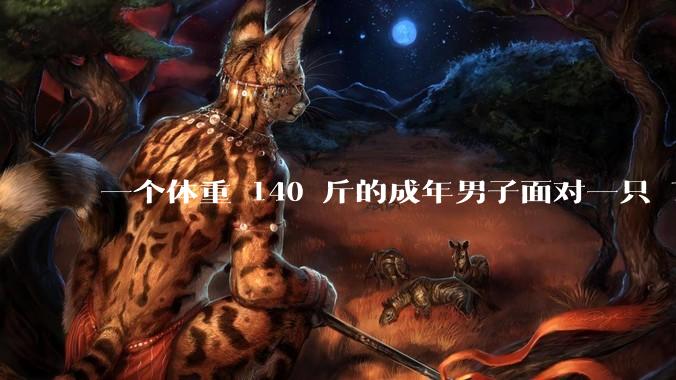 一个体重 140 斤的成年男子面对一只 70 斤的狼，谁胜算更大？